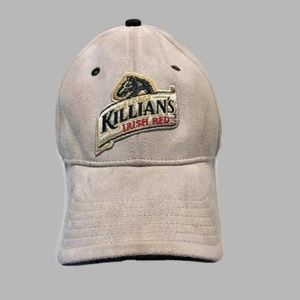 Killians Irish Red Hat Tan Faux Suede Strapback